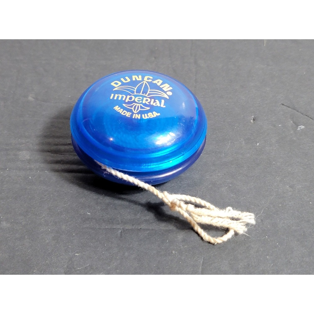 Vintage Duncan Imperial Blue Plastic Yo-Yo Made in USA Retro Toy 2.25 Inch